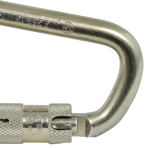 CP-03015-1 Zinc Plated Carabiner with 1" Gate Opening, Steel Les Distributions ICE