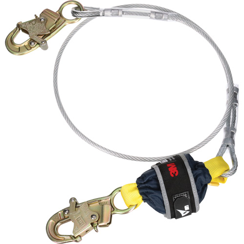 C&acirc;ble &agrave; amortisseur de choc, 6', Point d'ancrage &agrave; Crochet mousqueton, Crochet mousqueton aux jambes, Acier galvanis&eacute; Les Distributions ICE