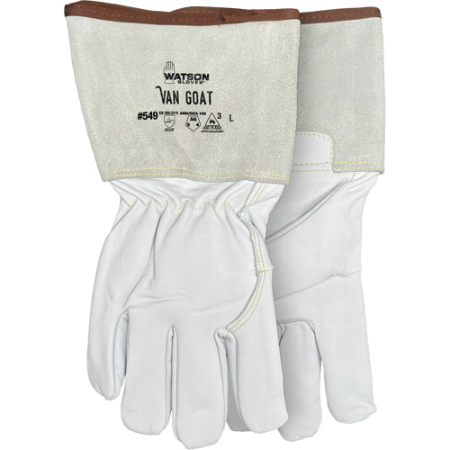 549 Van Goat Arc Rated Cut-Resistant Gloves, Size Medium, Cutshield/Para-Aramid/Polyester/Stainless Steel/Goatskin Shell, ASTM ANSI Level A6/EN 388 Level F Les Distributions ICE