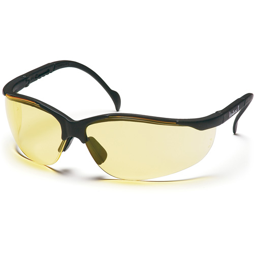 Lunettes de s&eacute;curit&eacute; &agrave; demi-monture Venture II, Lentille Ambr&eacute;e, ANSI Z87+/MCEPS GL-PD 10-12/R&eacute;pond ou surpasse la norme CSA Z94.3 Les Distributions ICE