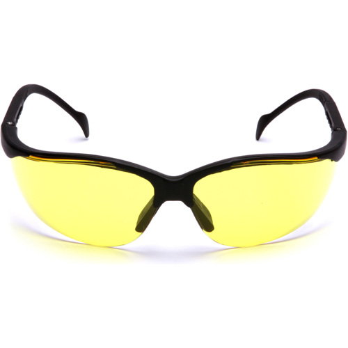 Lunettes de s&eacute;curit&eacute; &agrave; demi-monture Venture II, Lentille Ambr&eacute;e, ANSI Z87+/MCEPS GL-PD 10-12/R&eacute;pond ou surpasse la norme CSA Z94.3 Les Distributions ICE