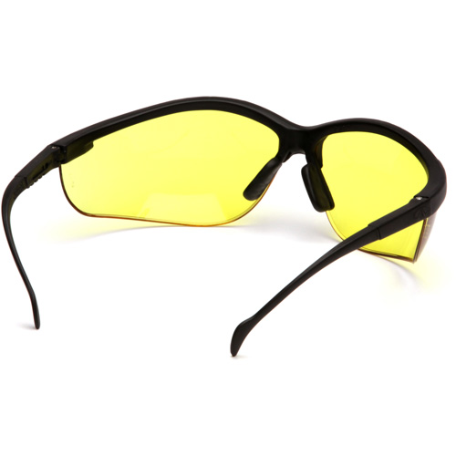 Lunettes de s&eacute;curit&eacute; &agrave; demi-monture Venture II, Lentille Ambr&eacute;e, ANSI Z87+/MCEPS GL-PD 10-12/R&eacute;pond ou surpasse la norme CSA Z94.3 Les Distributions ICE