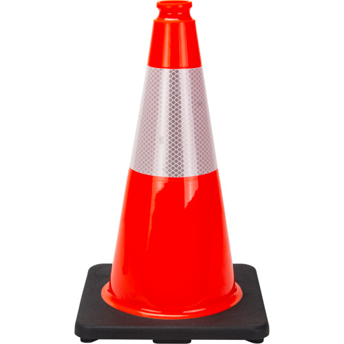 Premium Traffic Cone, 18", Orange, 6" Reflective Collar(s) Les Distributions ICE