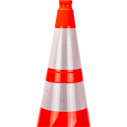 Premium Traffic Cone, 28", Orange, 4" & 6" Reflective Collar(s) Les Distributions ICE