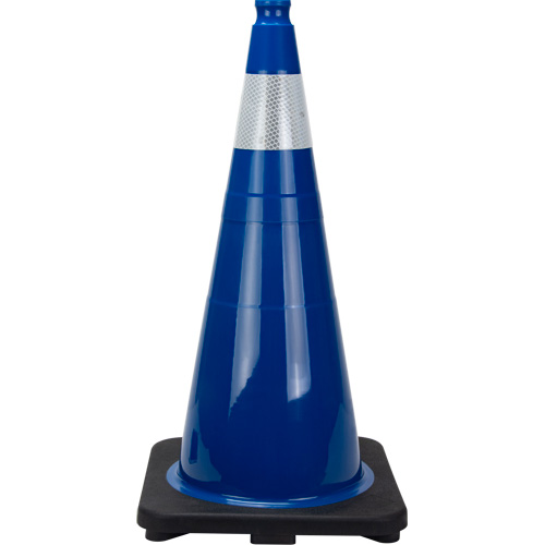 Premium Traffic Cone, 28", Blue, 4" Reflective Collar(s) Les Distributions ICE