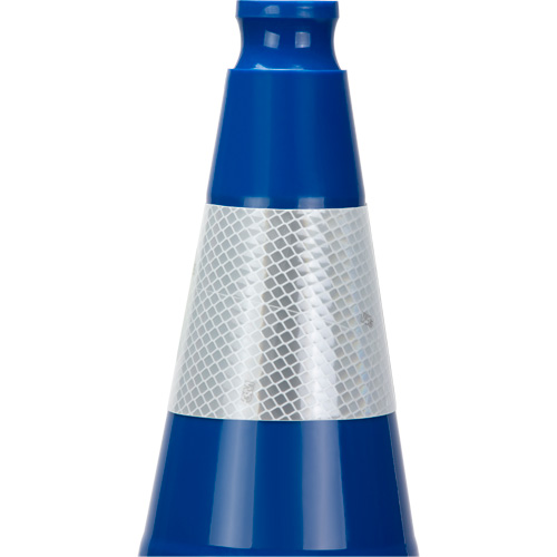 Premium Traffic Cone, 28", Blue, 4" Reflective Collar(s) Les Distributions ICE