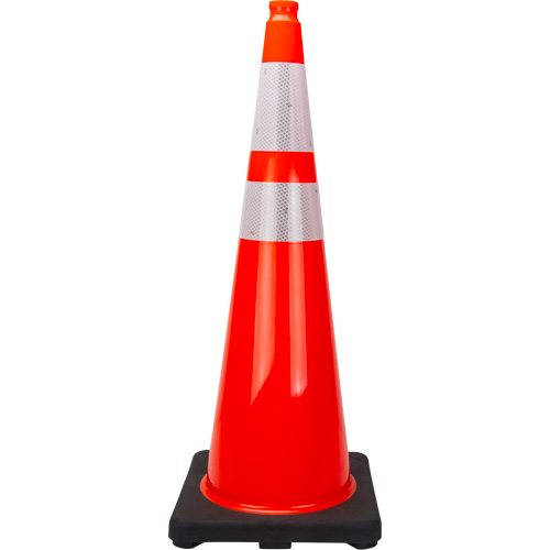 Premium Traffic Cone, 36", Orange, 4" & 6" Reflective Collar(s) Les Distributions ICE