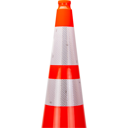 Premium Traffic Cone, 36", Orange, 4" & 6" Reflective Collar(s) Les Distributions ICE