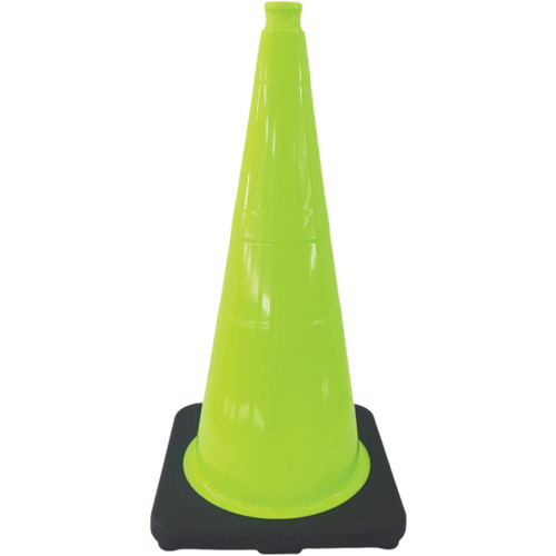 Premium Traffic Cone, 18", Lime Green Les Distributions ICE