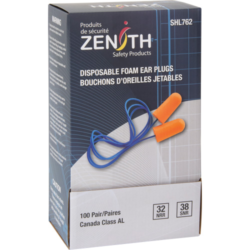 Foam Earplugs, Pair - Polybag, Corded Les Distributions ICE