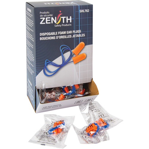 Foam Earplugs, Pair - Polybag, Corded Les Distributions ICE
