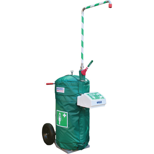 Insulated Mobile Self-Contained Emergency Safety Shower with Eye and Face Wash, 30 gal. Capacity, Meets None Les Distributions ICE