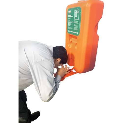 Poste de douche oculaire portable autonome, Aliment&eacute; par gravit&eacute;, Capacit&eacute; 10 gal., Conformit&eacute; ANSI Z358.1 Les Distributions ICE