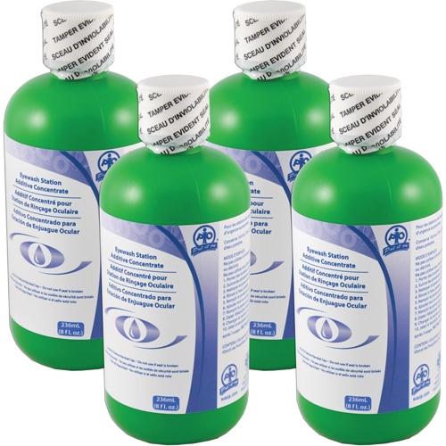 Additif pour pr&eacute;server l'eau dans les douches oculaires d'urgence autonomes, Canada, paquet de 4, 8 oz Les Distributions ICE