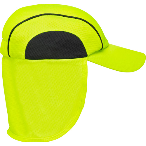Chapeaux de refroidissement avec voiles pour le cou, Lime haute visibilit&eacute; Les Distributions ICE