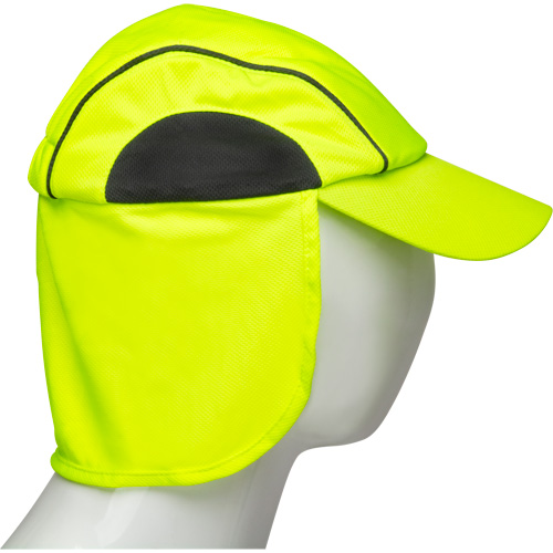 Chapeaux de refroidissement avec voiles pour le cou, Lime haute visibilit&eacute; Les Distributions ICE