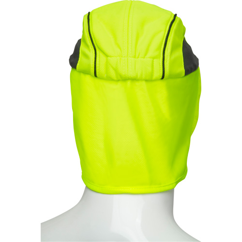 Chapeaux de refroidissement avec voiles pour le cou, Lime haute visibilit&eacute; Les Distributions ICE