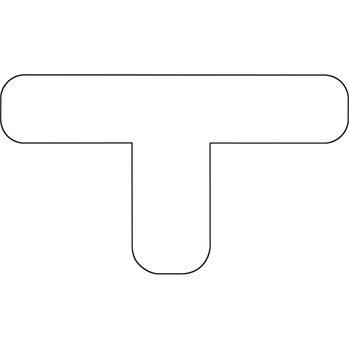 Formes pour le marquage des planchers, T, 9,5" lo x 6,5" la, Blanc, Vinyle Les Distributions ICE