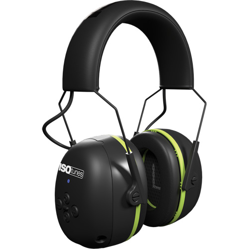 Black & Green Air Defender Bluetooth Earmuffs, Headband Style, 24 dB Les Distributions ICE