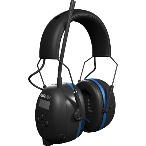 Black & Blue Air Defender AM/FM BT Earmuffs, Headband Style, 25 dB Les Distributions ICE
