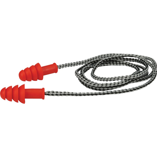 Bouchons d'oreilles r&eacute;utilisables en TPR de PIP, Avec cordon, Paire - Boîte pour vente au d&eacute;tail, 27 dB NRR, Taille unique Les Distributions ICE