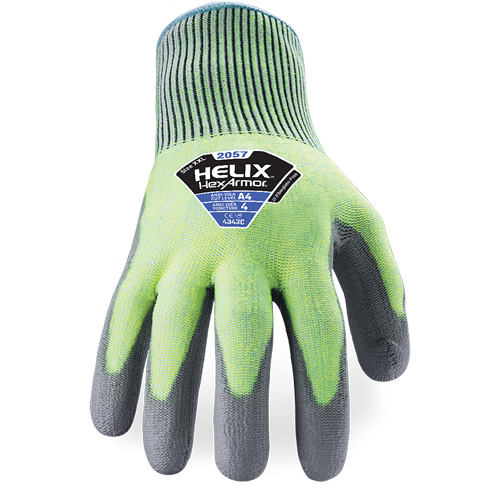 Helix&reg; 2057 Abrasion- & Cut-Resistant Gloves, Size 6/X-Small, 13 Gauge, Polyurethane Coated, HPPE Shell, ASTM ANSI Level A4/EN 388 Level C Les Distributions ICE