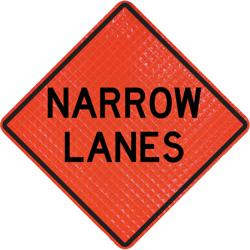 Quadra Flex Roll-Up Sign with Traffic Control Person Ahead Symbol Les Distributions ICE