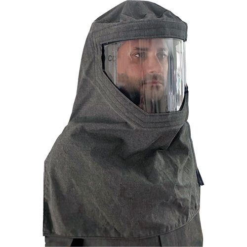Capuchon ignifuge contre les &eacute;claboussures chimiques CoreMAX, Gris Les Distributions ICE