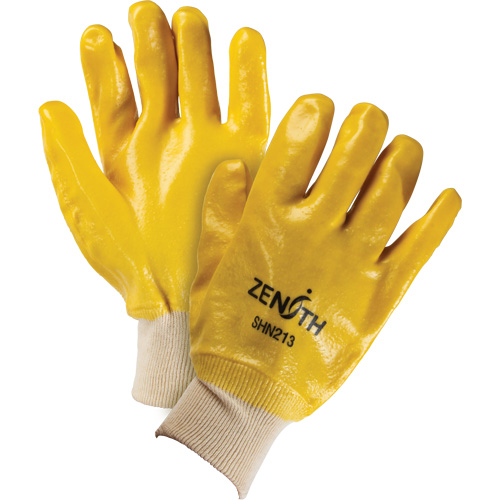 Rough-Finish Chemical-Resistant Gloves, Size 9, 10" L, PVC, Interlock Inner Lining, 47-mil Les Distributions ICE