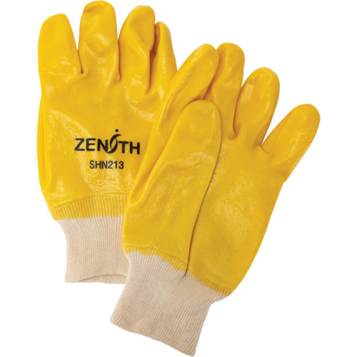 Rough-Finish Chemical-Resistant Gloves, Size 9, 10" L, PVC, Interlock Inner Lining, 47-mil Les Distributions ICE
