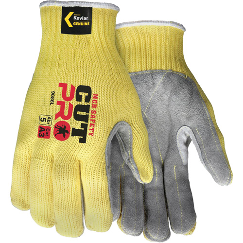 CutPro&reg; Cut Resistant Work Gloves with Split Leather Palm, Size Small, 7 Gauge, Kevlar&reg; Shell, ASTM ANSI Level A3 Les Distributions ICE