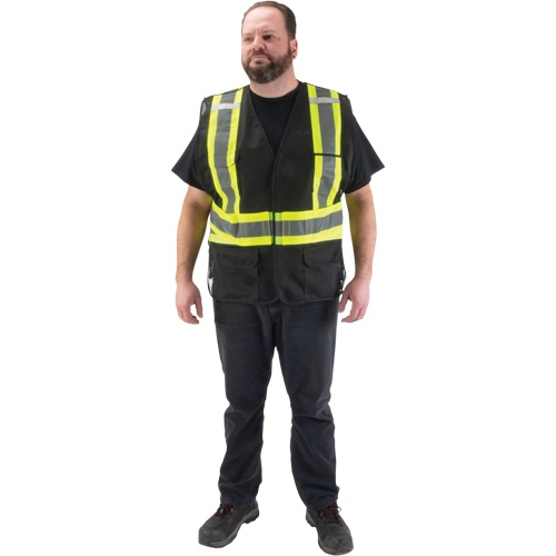 Veste d'arpenteur conforme aux normes de la CSA, Noir, Moyen, Polyester Les Distributions ICE