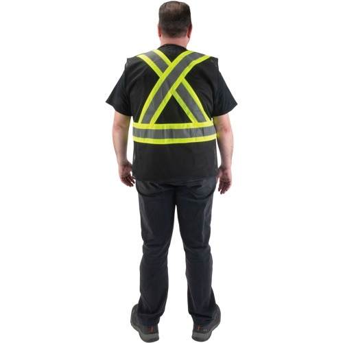 Veste d'arpenteur conforme aux normes de la CSA, Noir, Moyen, Polyester Les Distributions ICE