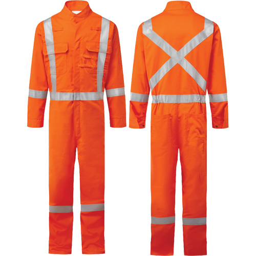 Bizflame&reg; 88/12 Iona 7 oz. FR510 FR Coverall, Size 36, Orange Les Distributions ICE