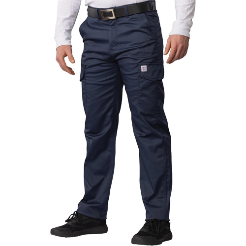 Big Flex Cargo Pants, Poly-Cotton/Spandex, Navy Blue, Size 52, 30 Inseam Les Distributions ICE