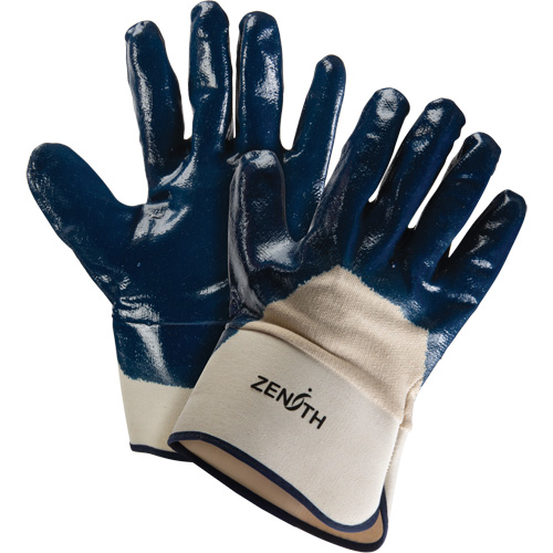Gants &agrave; poignet de s&eacute;curit&eacute; de poids lourd, 11/2T-Grand, R&ecirc;vetement Nitrile, Enveloppe en Coton Les Distributions ICE