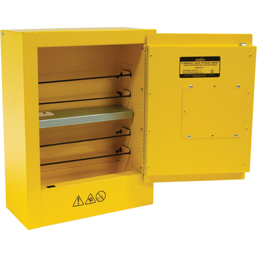 Mini Flammable Safety Cabinet, 2 Gal., 1 Door, 17" W x 22" H x 8" D Les Distributions ICE