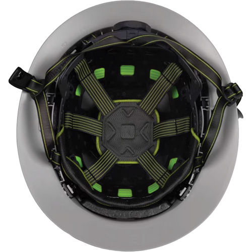 Casque Fibre Metal de style escalade avec bordure compl&egrave;te, R&eacute;pond aux normes CSA type 2, Suspension Rochet, Non ventil&eacute; Les Distributions ICE