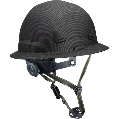 Casque Fibre Metal de style escalade avec bordure compl&egrave;te, R&eacute;pond aux normes CSA type 2, Suspension Rochet, Non ventil&eacute; Les Distributions ICE