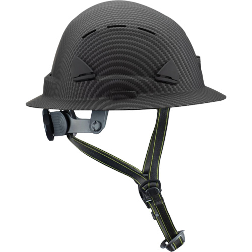 Casque Fibre Metal de style escalade avec bordure compl&egrave;te, R&eacute;pond aux normes CSA type 2, Suspension Rochet, Ventil&eacute; Les Distributions ICE
