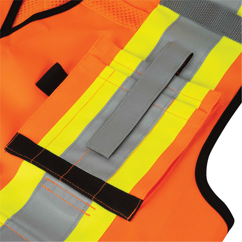 6680 High-Visibility Antimicrobial Mesh-Back Surveyor Vest, High Visibility Orange, Small, Polyester Les Distributions ICE