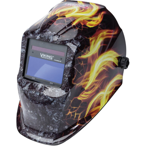 VIKING 1740 Ignition Auto-Darkening Welding Helmet, 3.78" L x 1.67" W View Area, 9 - 13 Shade Range Les Distributions ICE
