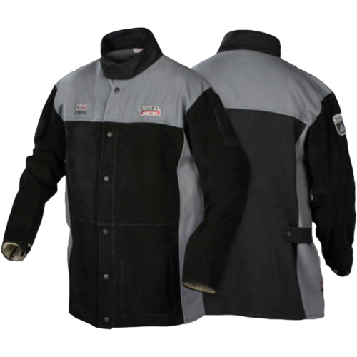 XVI Series Heavy-Duty FR Welding Jacket, Leather, Medium, Black Les Distributions ICE