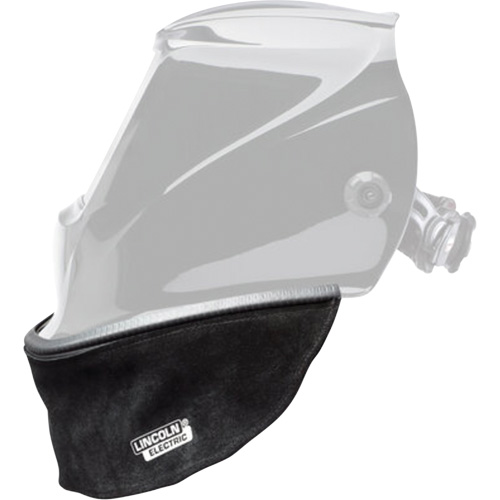 Split Leather Helmet Bib with Press Fit Seal, Black Les Distributions ICE