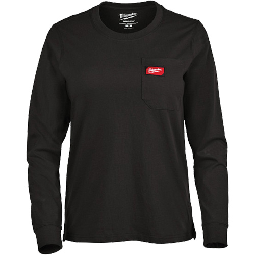 T-shirt &agrave; manches longues avec poches GRIDIRON, Femmes, T-petit, Noir Les Distributions ICE