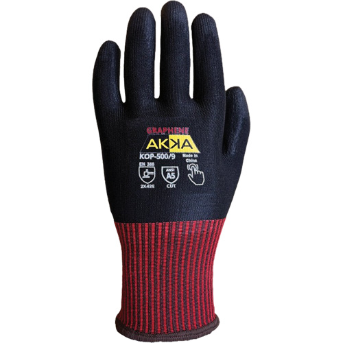 KOP-500 High Cut-Protection Gloves, Size 6, 13 Gauge, Polyurethane Coated, Nylon/HPPE/Spandex/Graphene Shell, ASTM ANSI Level A5/EN 388 Level E Les Distributions ICE