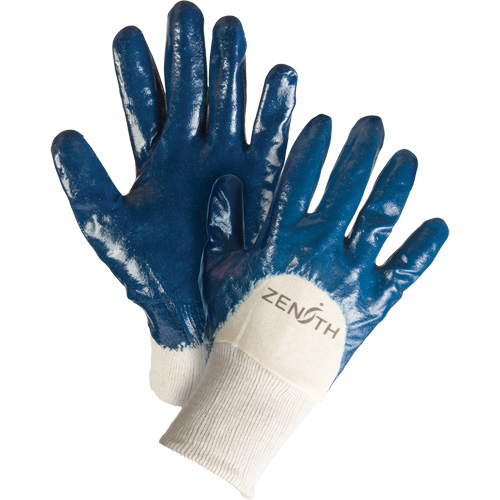 Medium-Weight Interlock Lined Gloves, 9/Large, Nitrile Coating, Cotton Shell Les Distributions ICE