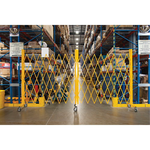 Expandable Barrier, 84" H x 20' L, Yellow Les Distributions ICE