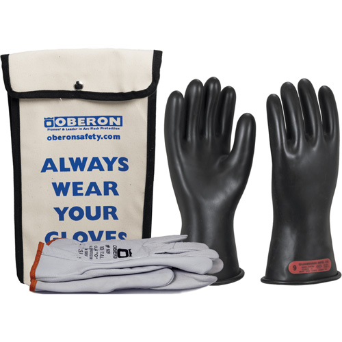 Ensemble de gants en caoutchouc pour l'&eacute;lectricit&eacute; de classe 0, 8, 11" lo, 20 cal/cm², NFPA 70E Les Distributions ICE