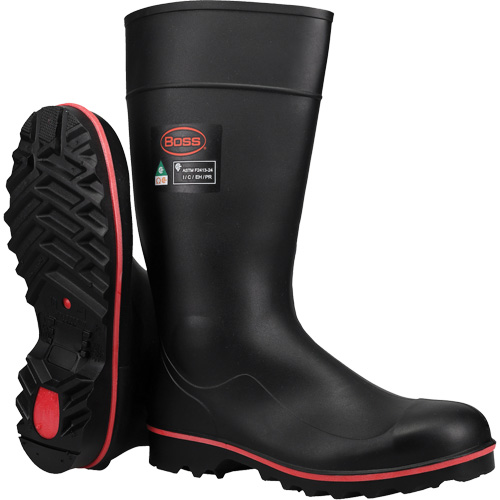 Bottes de s&eacute;curit&eacute; Boss Footwear avec r&eacute;sistance int&eacute;grale aux d&eacute;charges &eacute;lectriques, M&eacute;lange de polym&egrave;res/PVC, Embout Acier, Pointure 4 Les Distributions ICE